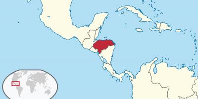 Honduras localizare pe harta lumii