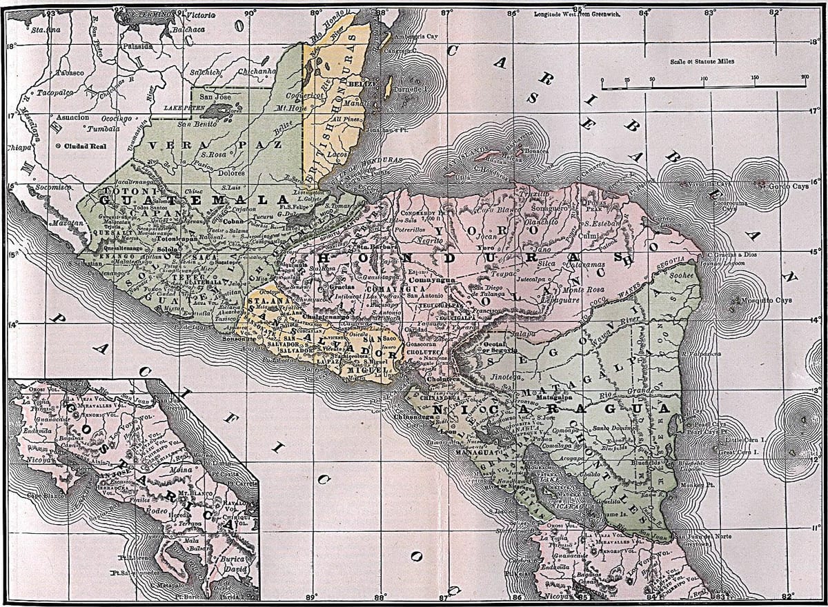 harta british Honduras