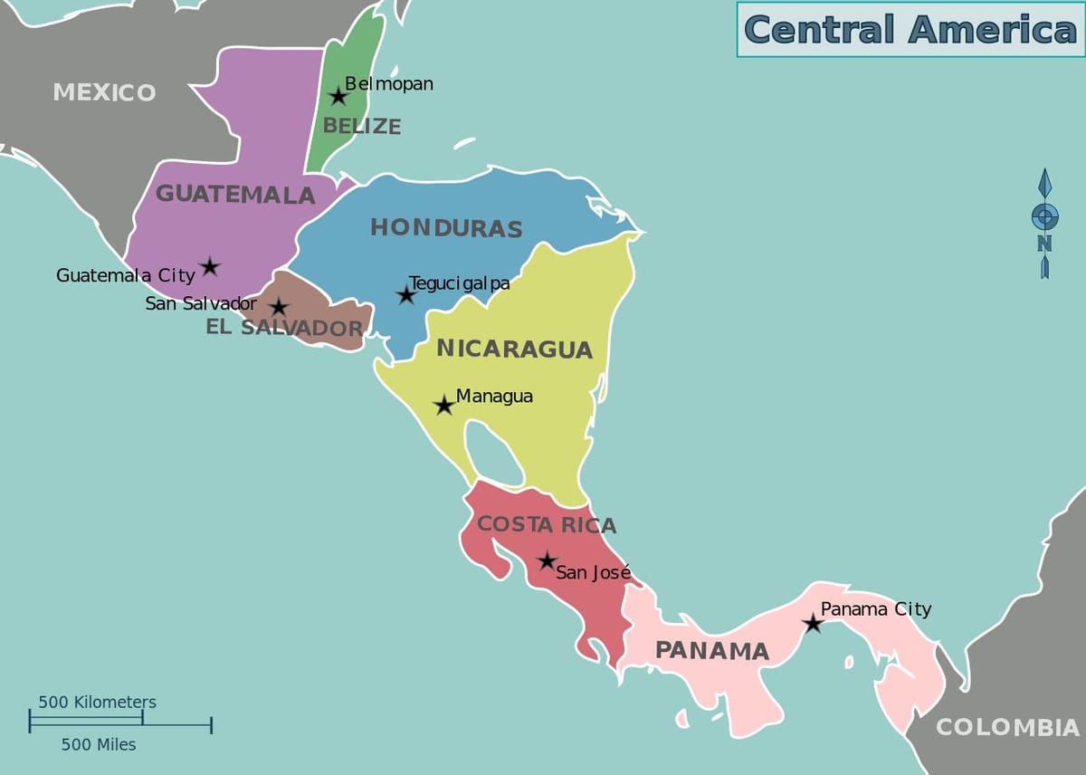 harta Honduras harta america centrală