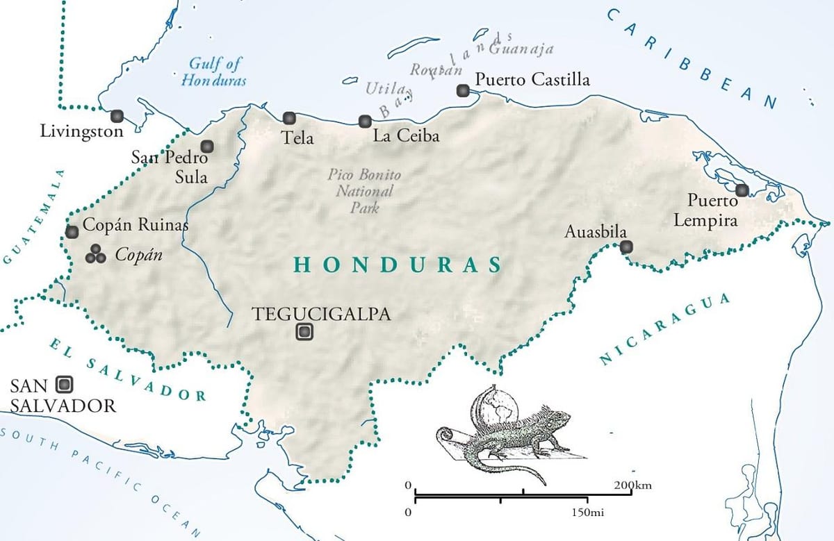 harta de la ceiba, Honduras