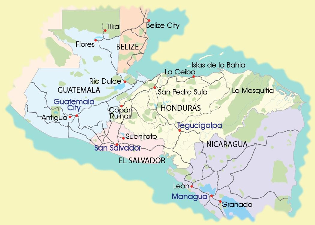 harta mosquitia din Honduras