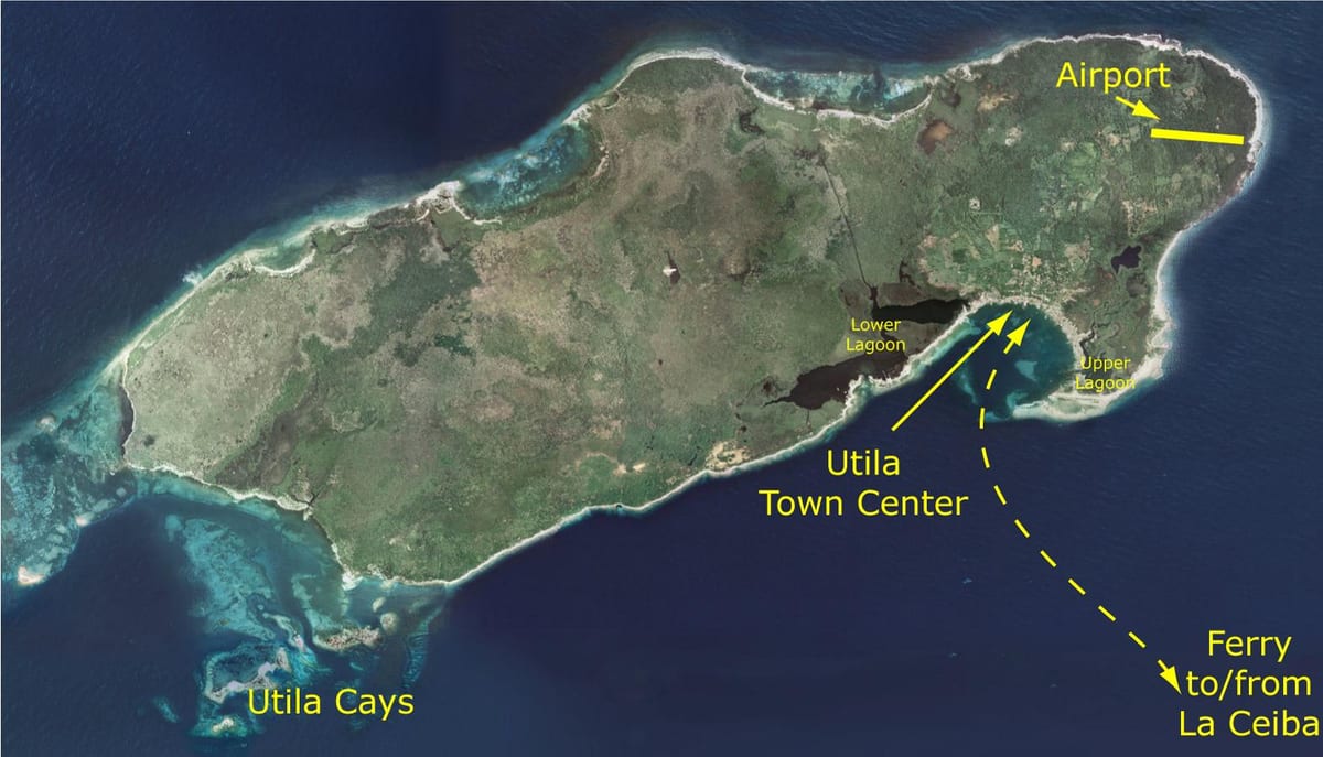 harta utila Honduras