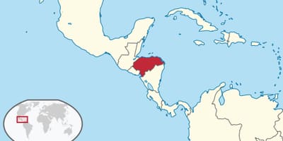 Harta Honduras continent