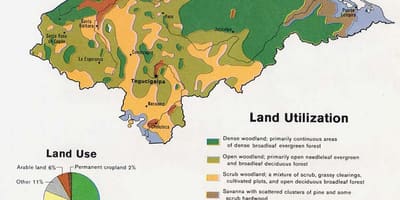Harta Honduras munți