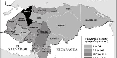Harta Honduras populației